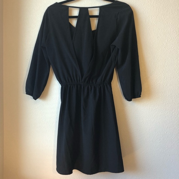 Black Lightweight A-Line Dress - Picture 3 of 4